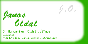 janos oldal business card